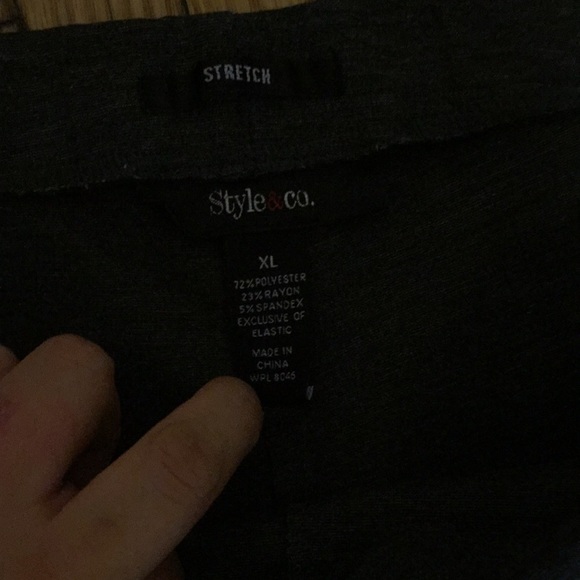 Style & Co XL Gray Stretch Pants - Picture 2 of 3